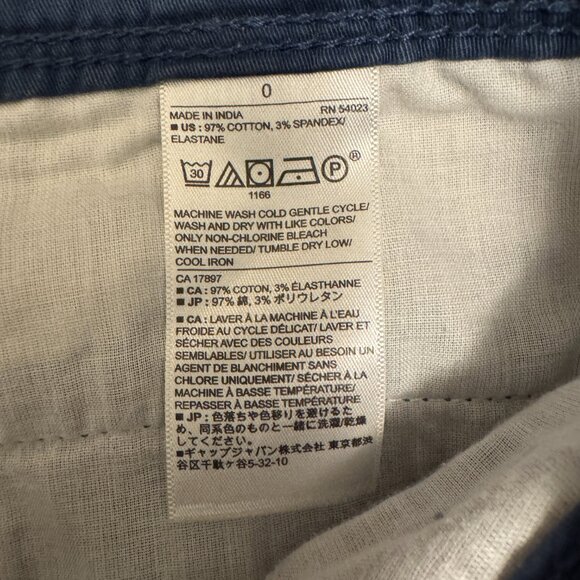 Banana Republic Khaki Shorts (Size 0) - Blue - Picture 3 of 3